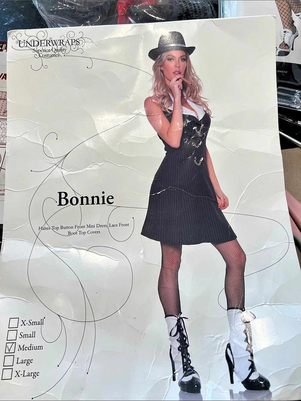 Underwraps Bonnie Halter Top Button Front Halloween Costume Dress
